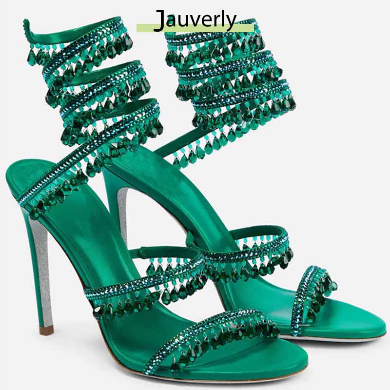 Leather Work Heels - Sandali con Tacco Alto da Donna