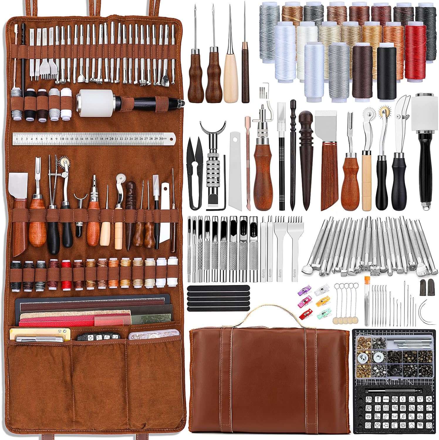 Leather Working - Kit Professionale per Lavorazione Pelle con