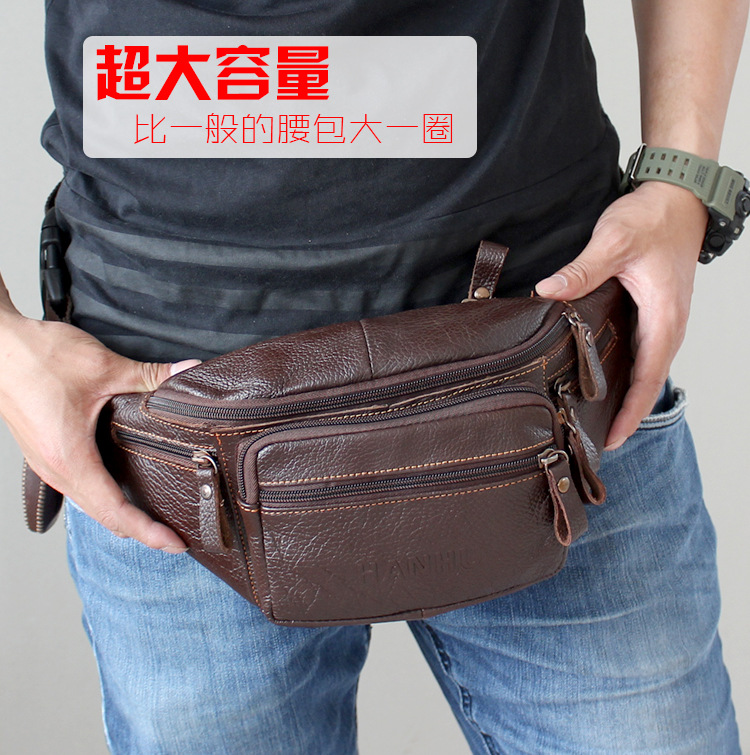 Leatherwork Belt - Marsupio in vera pelle di vacchetta