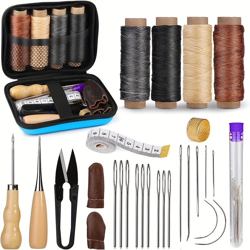 Leatherwork Repairs - Kit per Cucire la Pelle, Kit