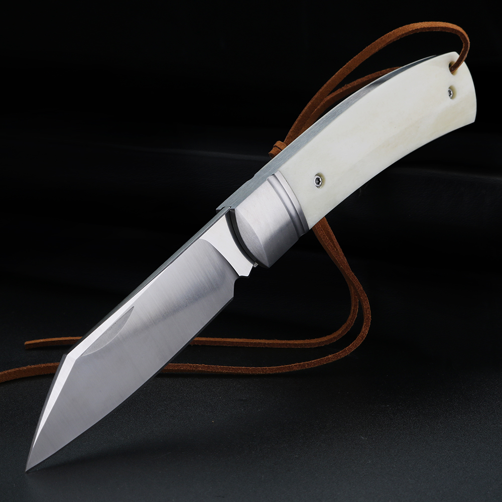 Bone Folder Tool - Coltello pieghevole in acciaio D2 con