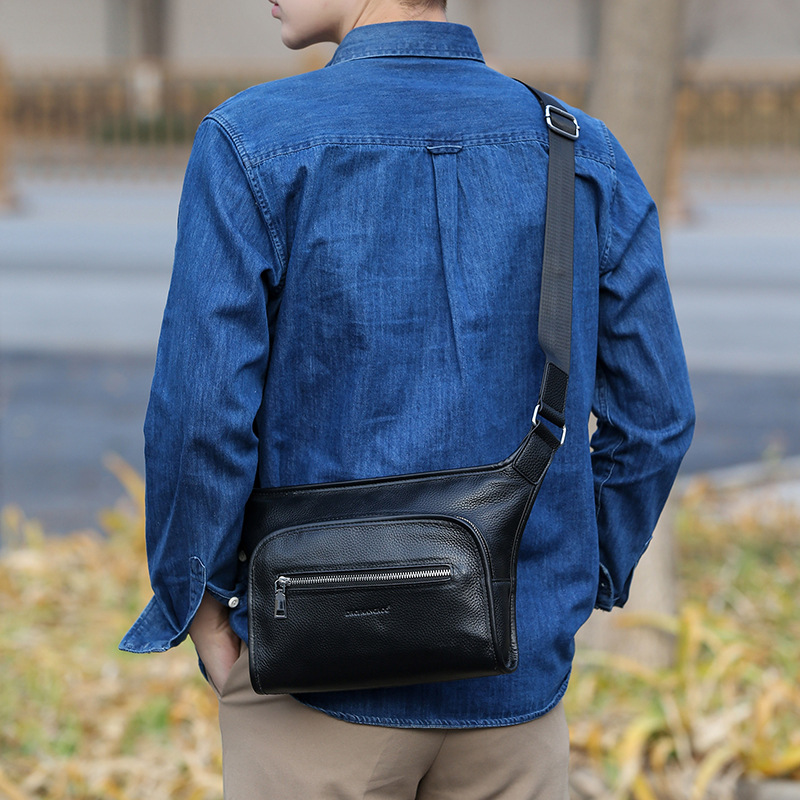 Leather Work Bag Mens - Nuova borsa a tracolla impermeabile commerciale