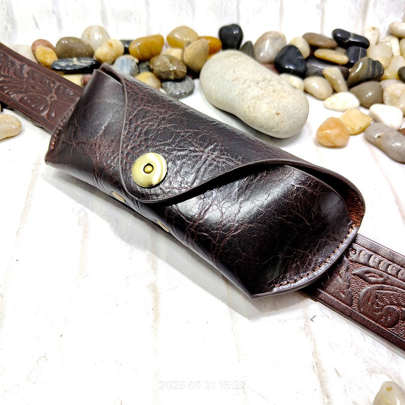 Leatherwork Belt - Custodia per occhiali Blongk marsupio per