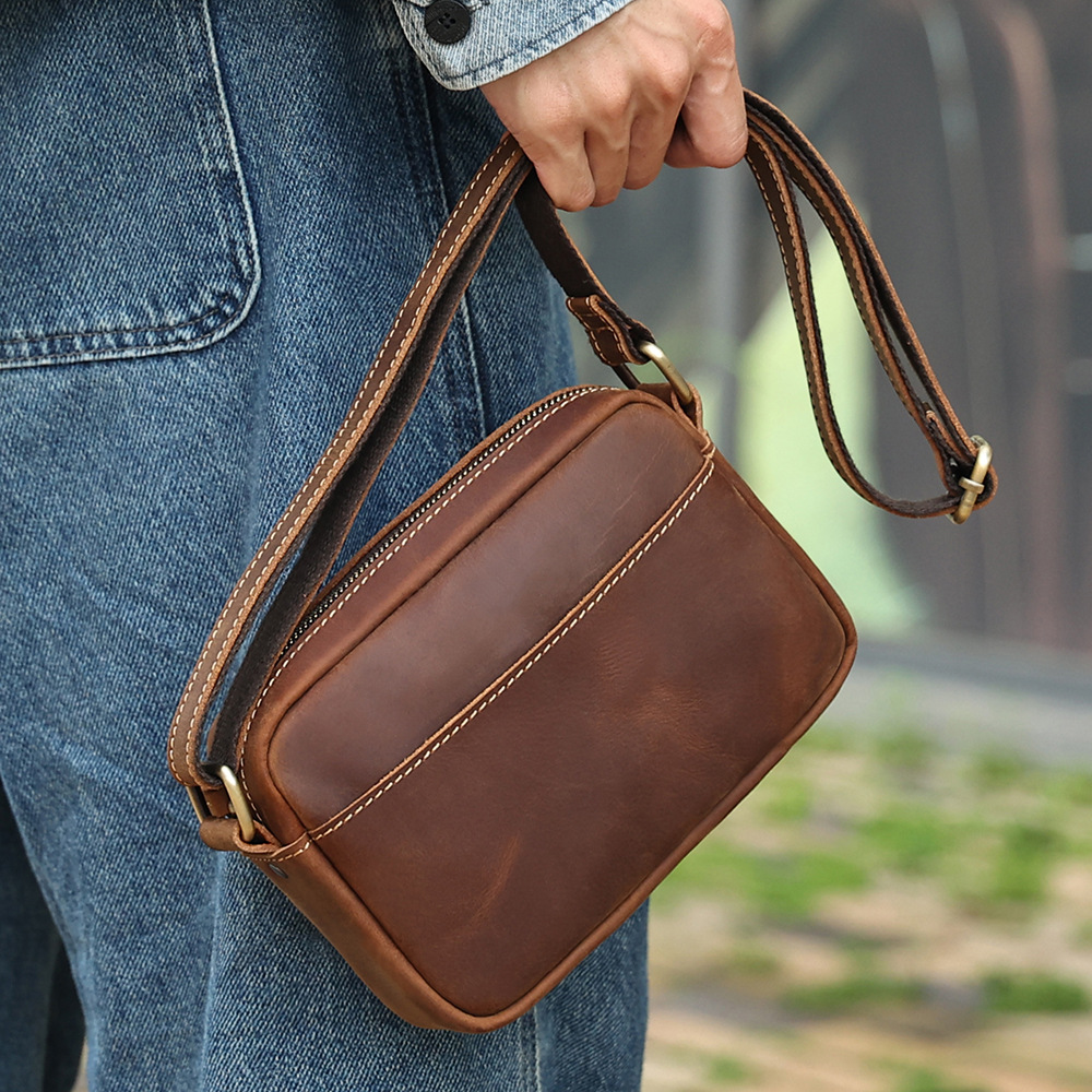 Borsa a Tracolla in Vera Pelle - Leather Work Bag Mens recensione e prezzo